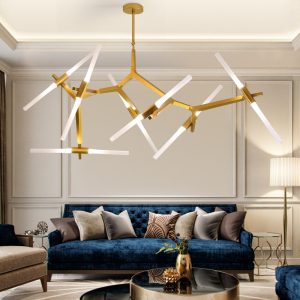 Nordic herringbone chandeliers