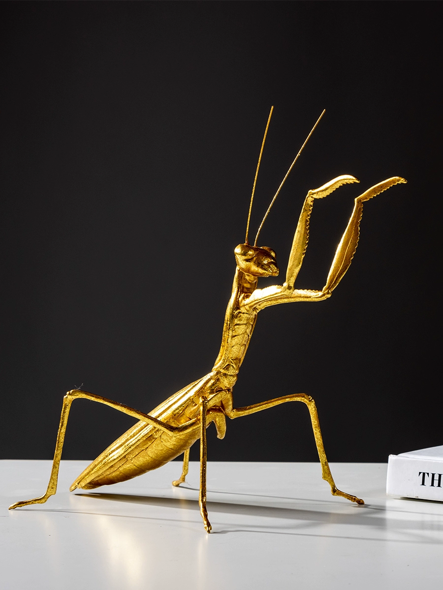 European light luxury simulated golden cricket insect ornament model room study creative designer table soft decoration - Image 3
