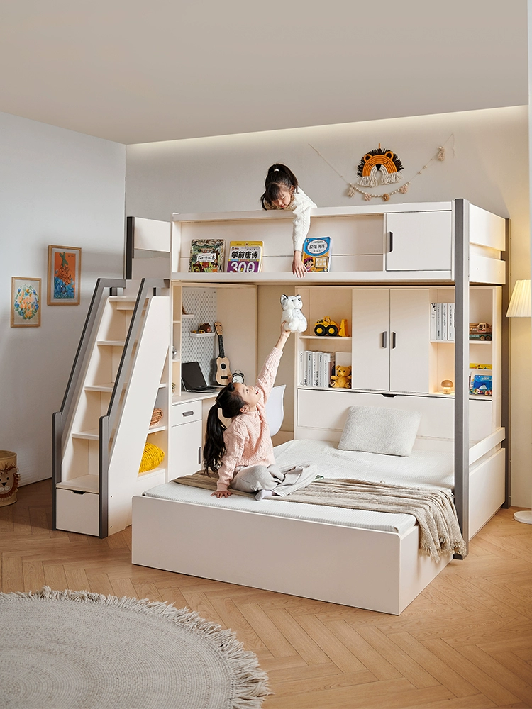 Multifunctional Double Bunk Bed – Space-Saving Loft Bed for Kids & Adults