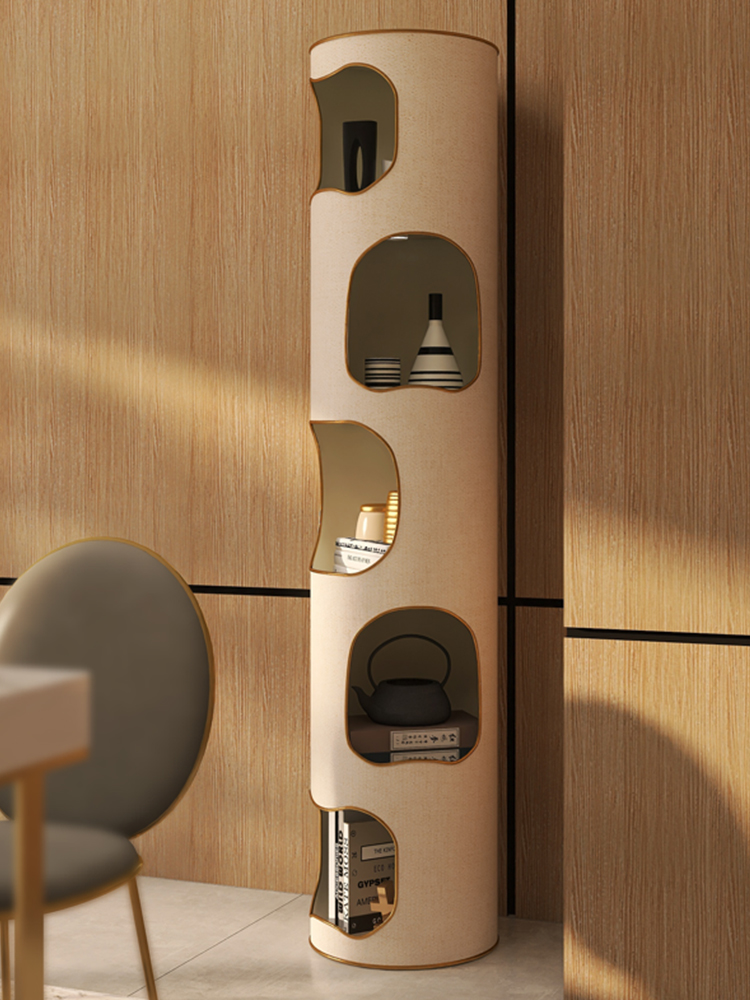 Modern Tree-Hole Bookcase – Vertical Narrow Storage Cabinet - Image 5