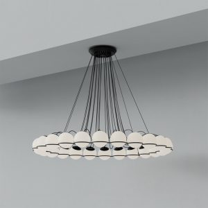 Nordic Art Glass Ball Chandelier