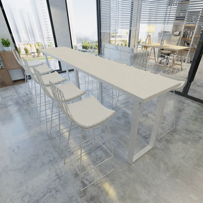 Nordic Solid Wood Bar Table Set – Light Luxury Wall-Mount Dining for Small Spaces - Image 4