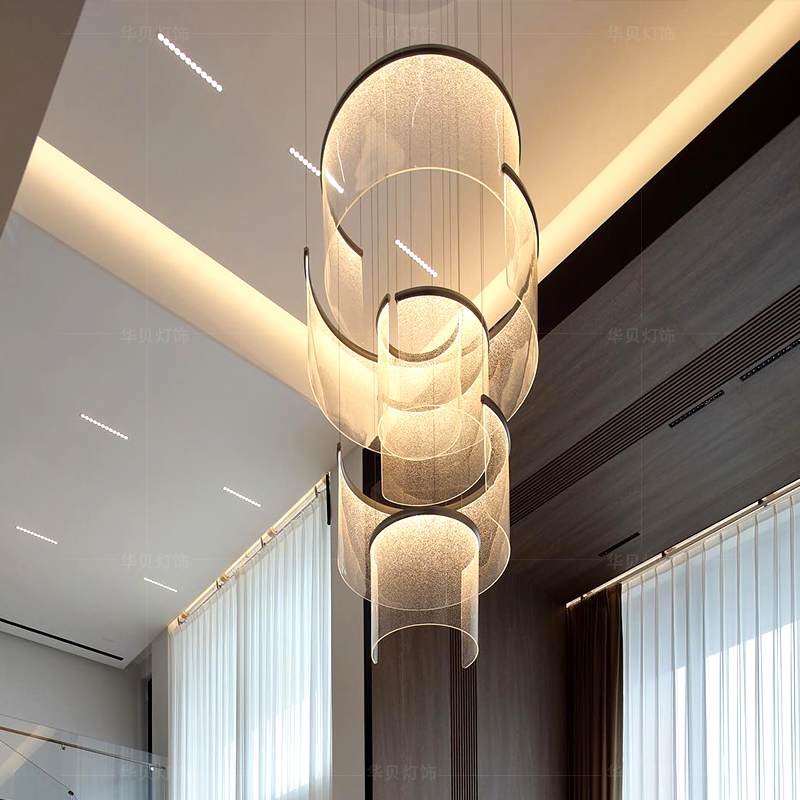 Spiral Duplex Villa Chandelier – Light Luxury Custom Ceiling Lamp - Image 4