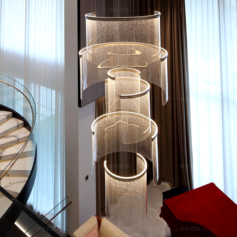 Spiral Duplex Villa Chandelier – Light Luxury Custom Ceiling Lamp - Image 2