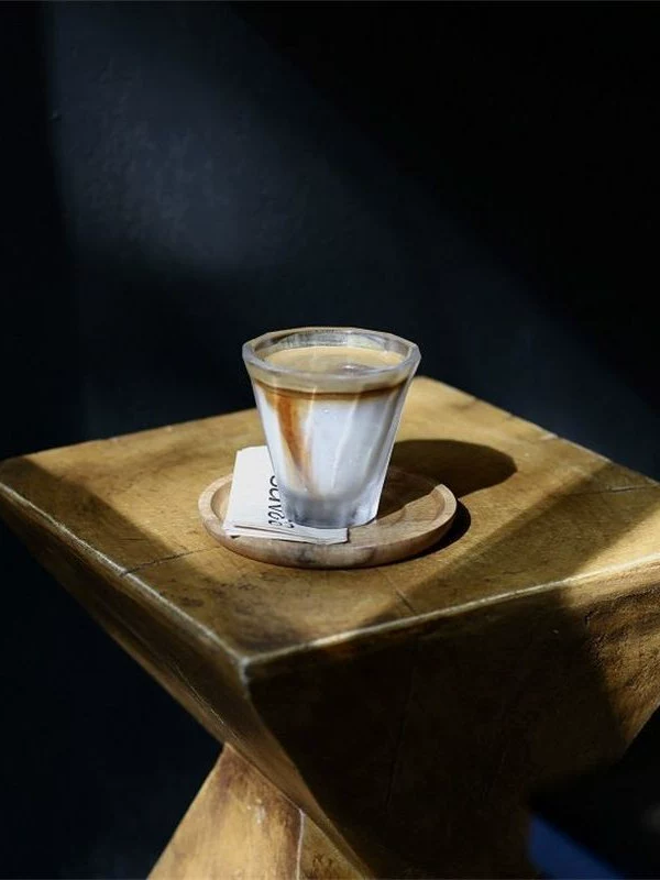 Nordic Imitation Wood Grain Side Table – Minimalist Magnesium Oxide Art Piece - Image 2