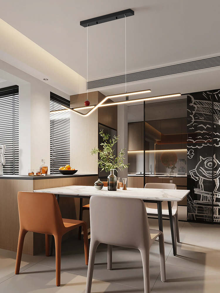 2025 Modern Linear Dining Chandelier – Smart LED Designer Pendant - Image 2