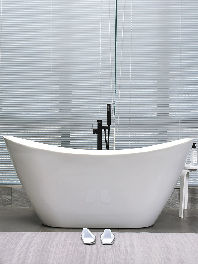 European-Style Freestanding Acrylic Bathtub – Thin Edge Modern Design for Homes & Hotels - Image 3
