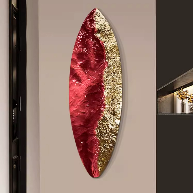 3D Resin Carved Wall Art – Irregular Vertical Mural for Corridor & Entrance - Image 2