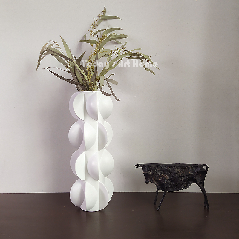 Abstract White Art Vase – Niche Decorative Accent for Modern Spaces - Image 2