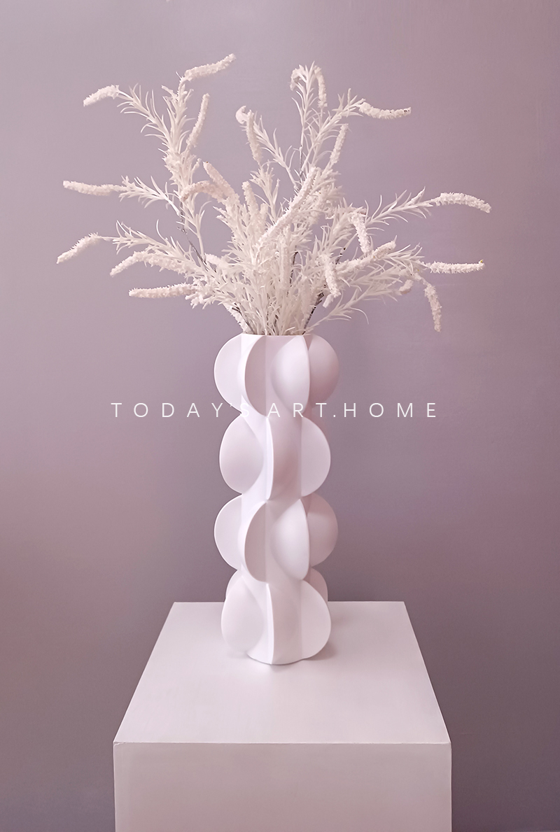 Abstract White Art Vase – Niche Decorative Accent for Modern Spaces - Image 3