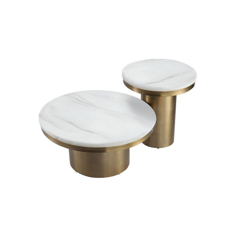 Nordic Marble Coffee Table Set - Image 5