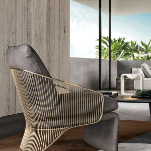Nordic Velvet Stainless Steel Lounge Chair