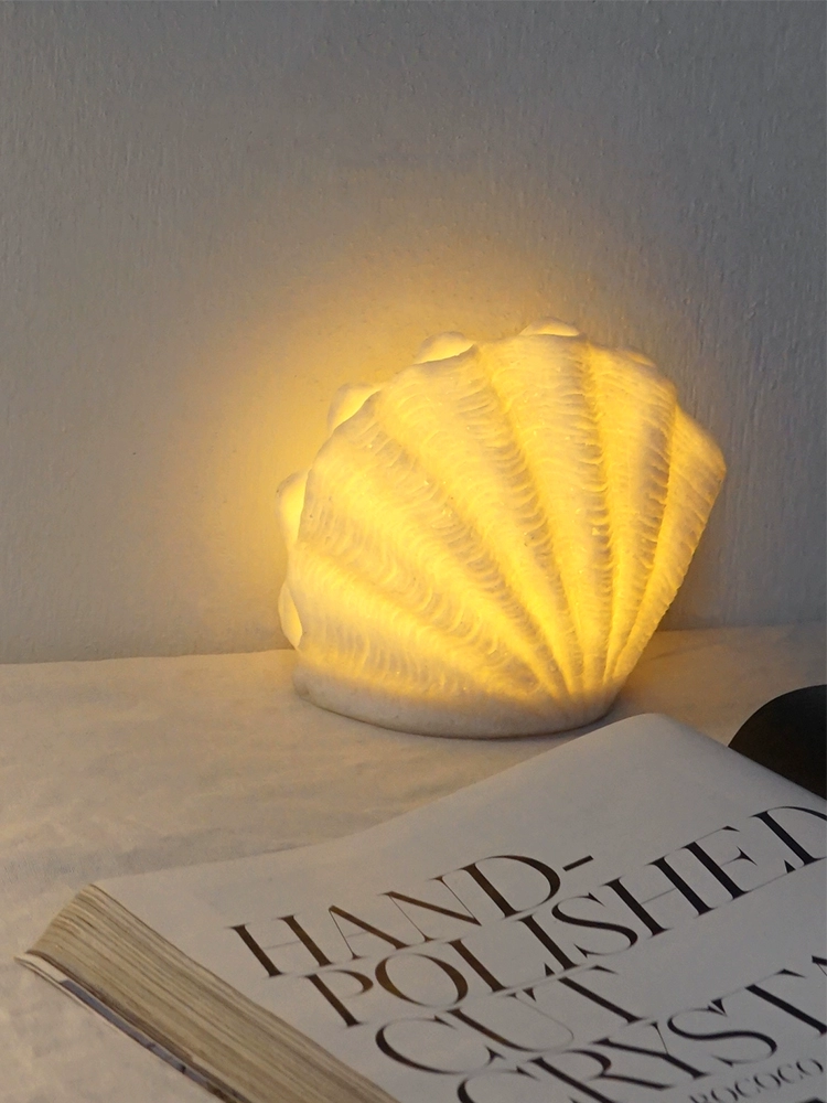 Shell & Conch Ambient Night Light – Creative Ocean-Inspired Bedroom Décor - Image 4