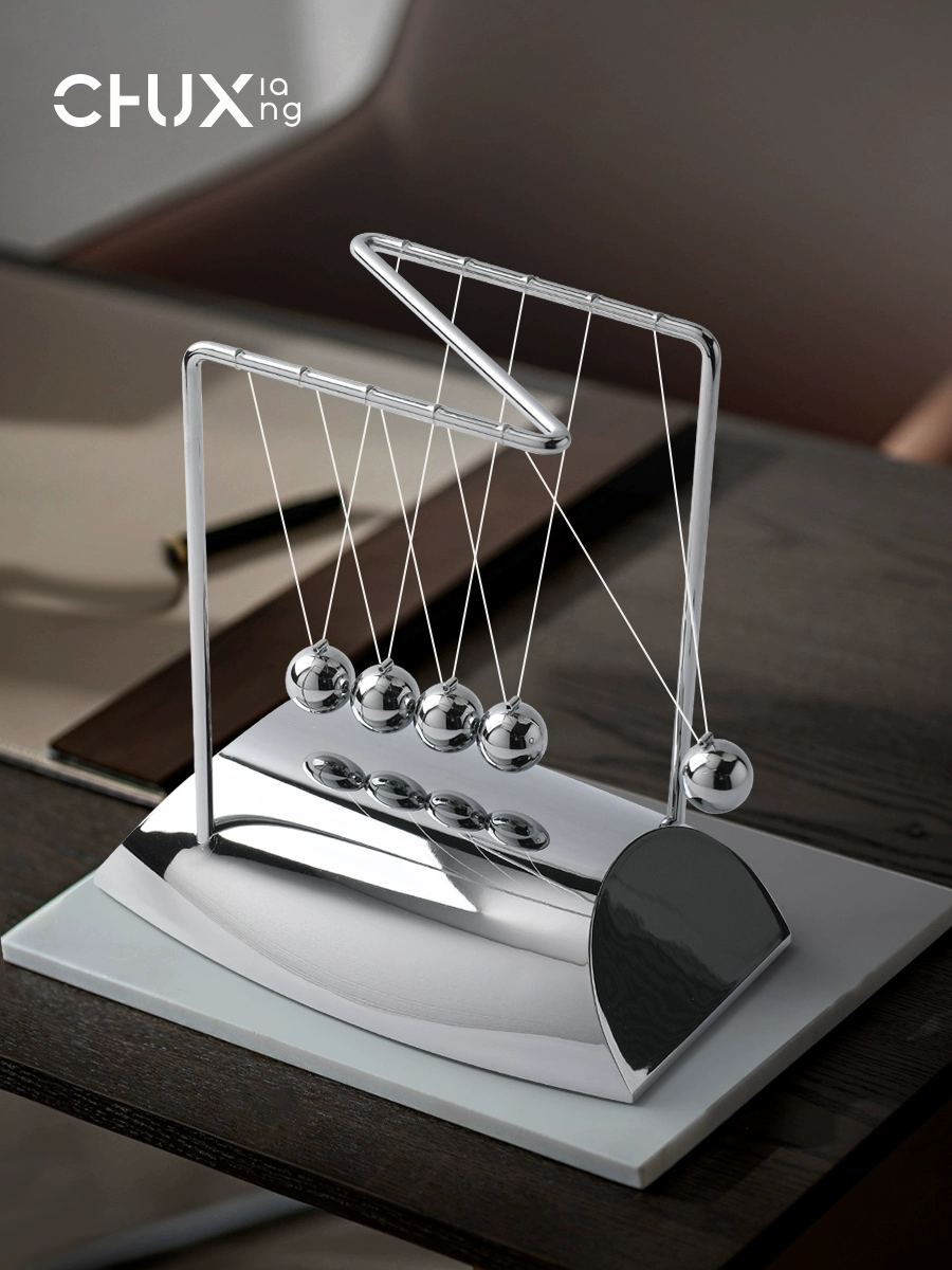 Newton’s Cradle Motion Sculpture – Decompression Desk Ornament for Office & Study - Image 3
