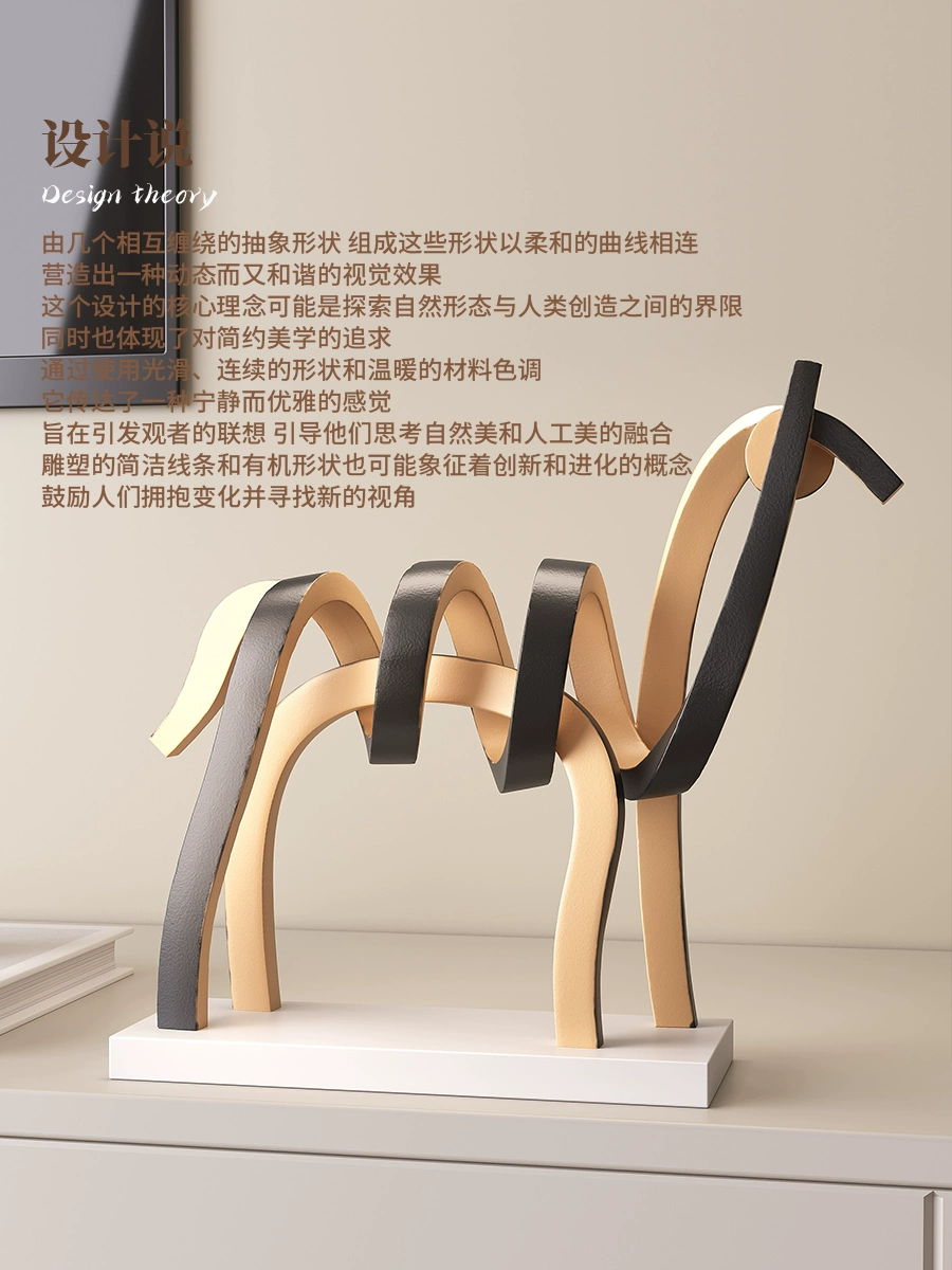 Modern Minimalist Horse Sculpture – Artistic Home & Entrance Décor - Image 3