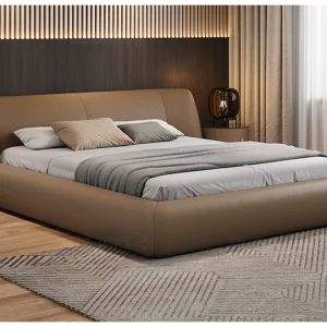 Nordic Embrace Leather Bed