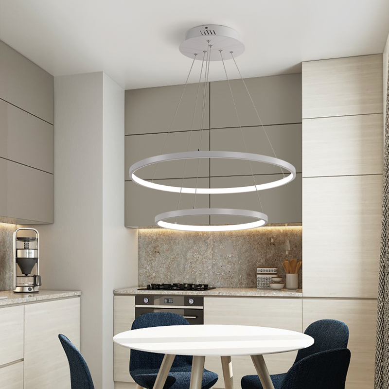 Modern LED Chandelier – Elegant Circle Ring Design - Image 5