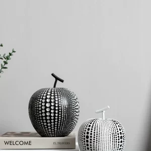 Abstract Polka Dot Apple Ornaments – Light Luxury Art Décor for Living & Study
