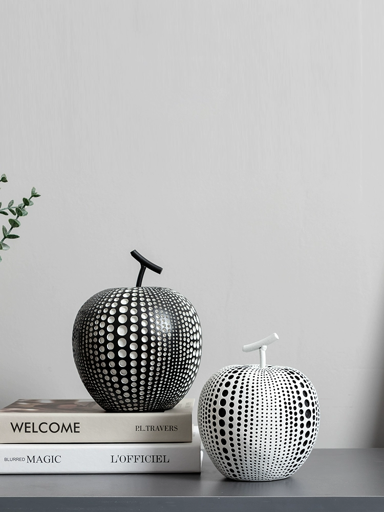 Abstract Polka Dot Apple Ornaments – Light Luxury Art Décor for Living & Study