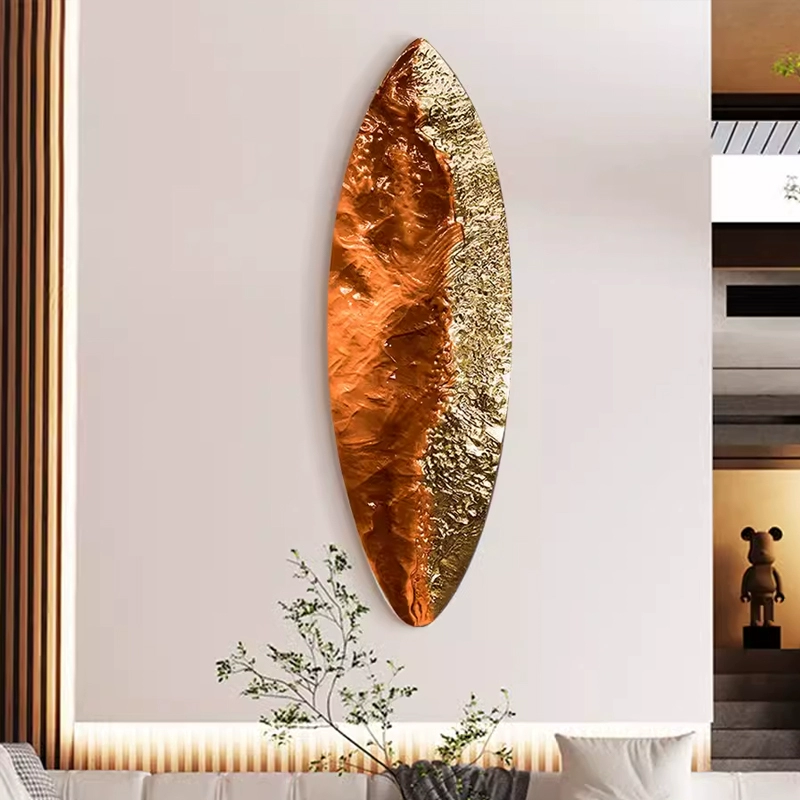 3D Resin Carved Wall Art – Irregular Vertical Mural for Corridor & Entrance - Image 4