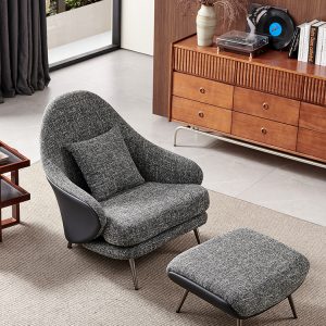 Italian Light Luxury High-Back Lounge Chair