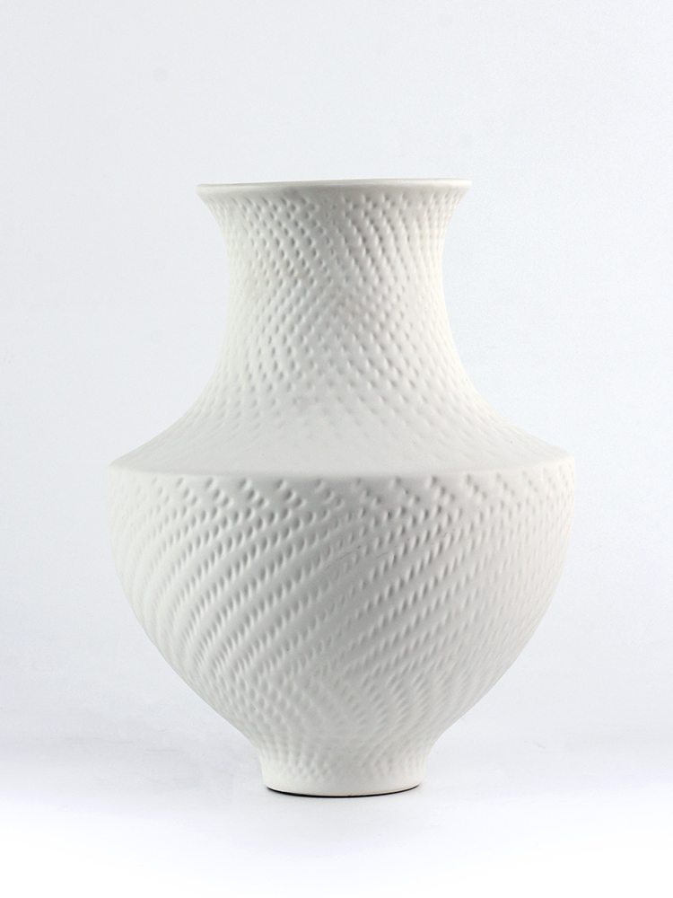 Nordic Textured Ceramic Vase – Artistic Home & Store Décor - Image 5