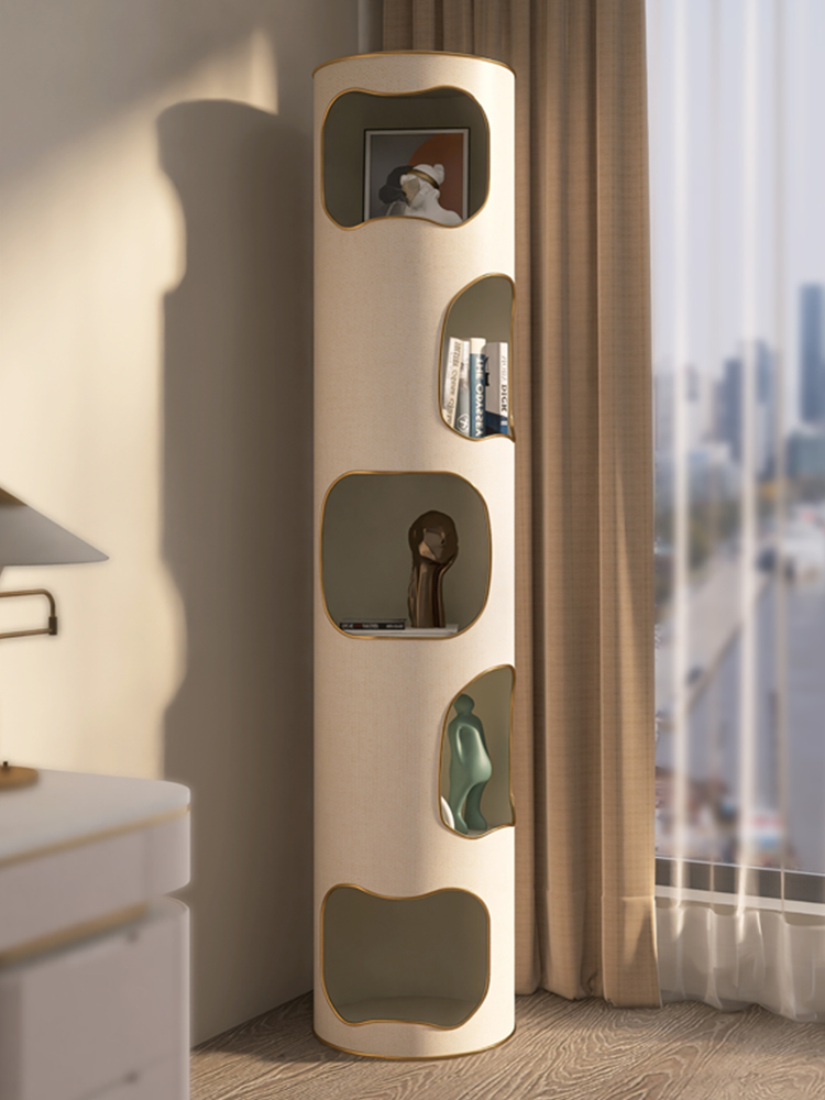 Modern Tree-Hole Bookcase – Vertical Narrow Storage Cabinet - Image 3