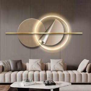 Modern light luxury living room decoration painting abstract high-end luminous wall lamp sofa background wall bedroom bedside dining room hanging painting