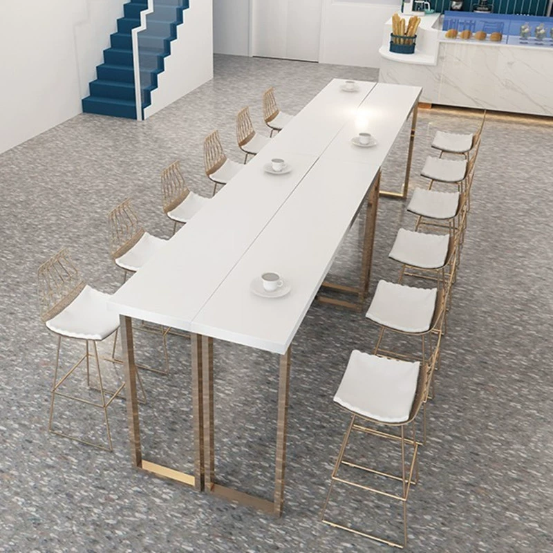 Nordic Solid Wood Bar Table Set – Light Luxury Wall-Mount Dining for Small Spaces - Image 2