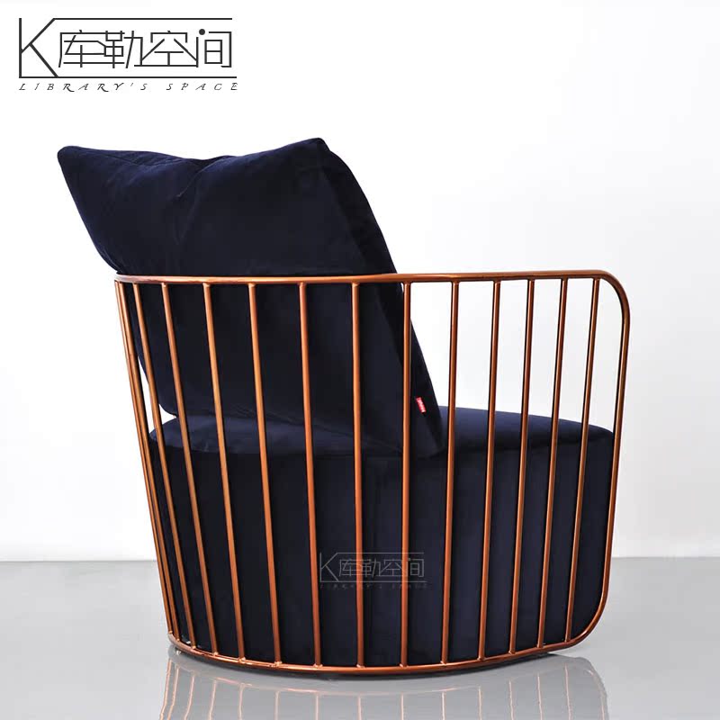 Nordic Fabric Sofa Chair – Modern Reception & Store Lounge Seating - Image 4