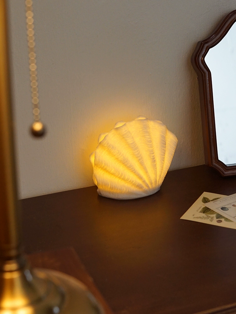 Shell & Conch Ambient Night Light – Creative Ocean-Inspired Bedroom Décor - Image 2