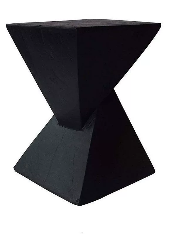 Nordic Imitation Wood Grain Side Table – Minimalist Magnesium Oxide Art Piece - Image 5