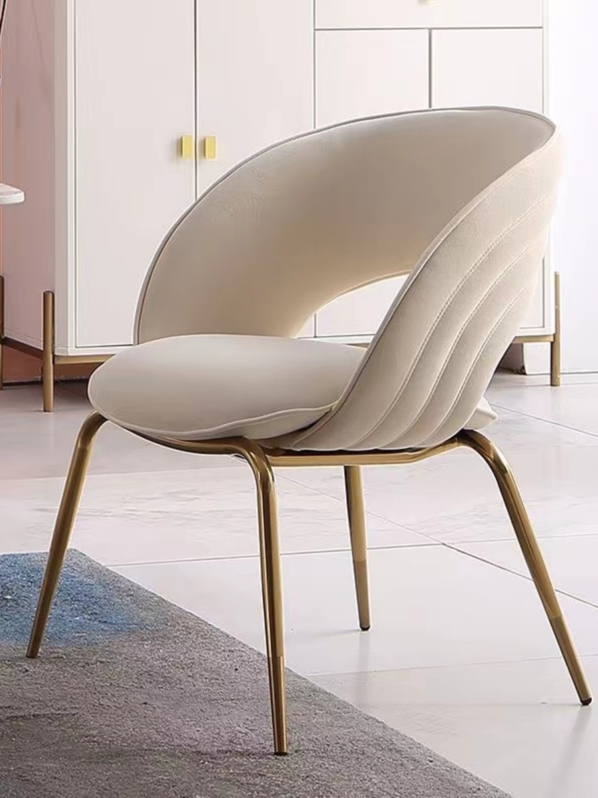 Italian Minimalist Rainbow Dining Chair - Image 2