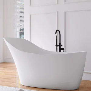 European-Style Freestanding Imperial Concubine Bathtub – Pure Acrylic Luxury for Villas & Hotels