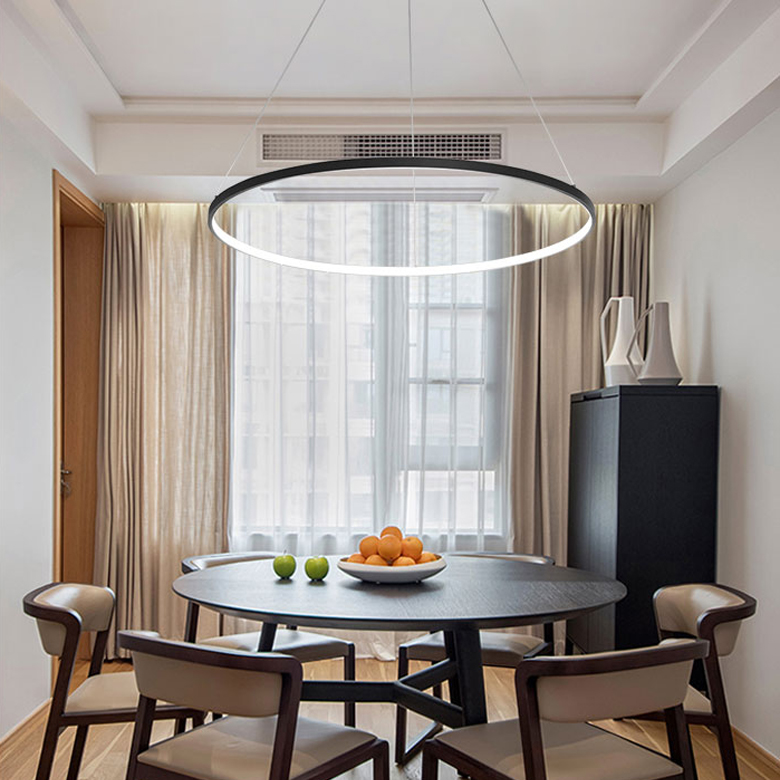 Modern LED Chandelier – Elegant Circle Ring Design - Image 2