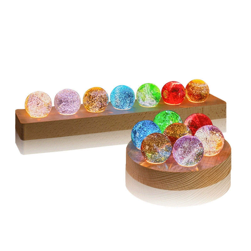 Colorful Glazed Crystal Ball Light – High-End Desktop Ornament & Gift - Image 3