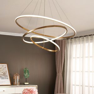 Nordic Ring LED Chandelier – Modern Light Luxury Pendant for Dining & Living