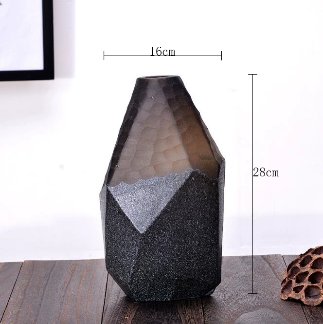 ObsidianHex Geometric Glass Vase Set — изображение 7