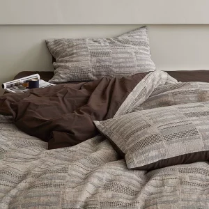 WOSS Wasabi Style Jacquard Cotton Four-Piece Set Pure Cotton Bedding Thickened Soft Skin-Friendly Retro Bedding Cover