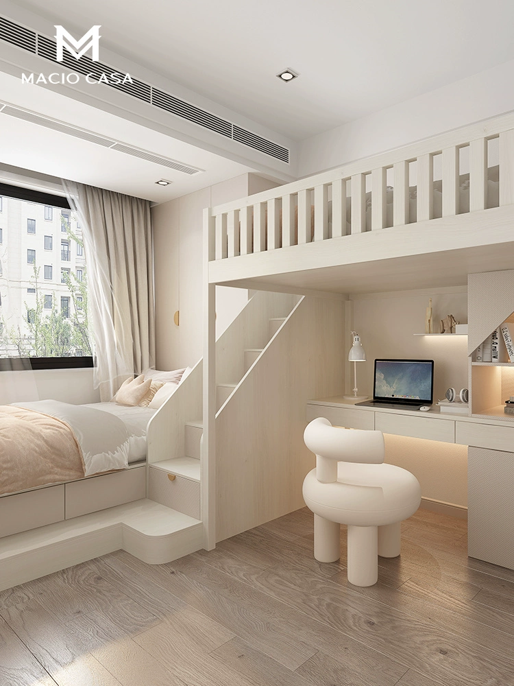 LumiNest Loft Tatami Study Bed Set