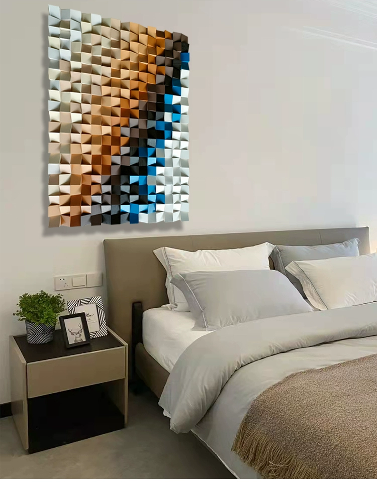 GradientCube 3D Wood Wall Art - Image 3