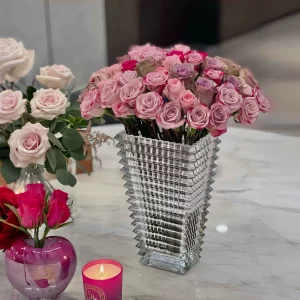 Baccarat Crystal Pyramid Vase