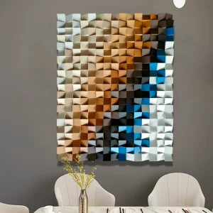 GradientCube 3D Wood Wall Art