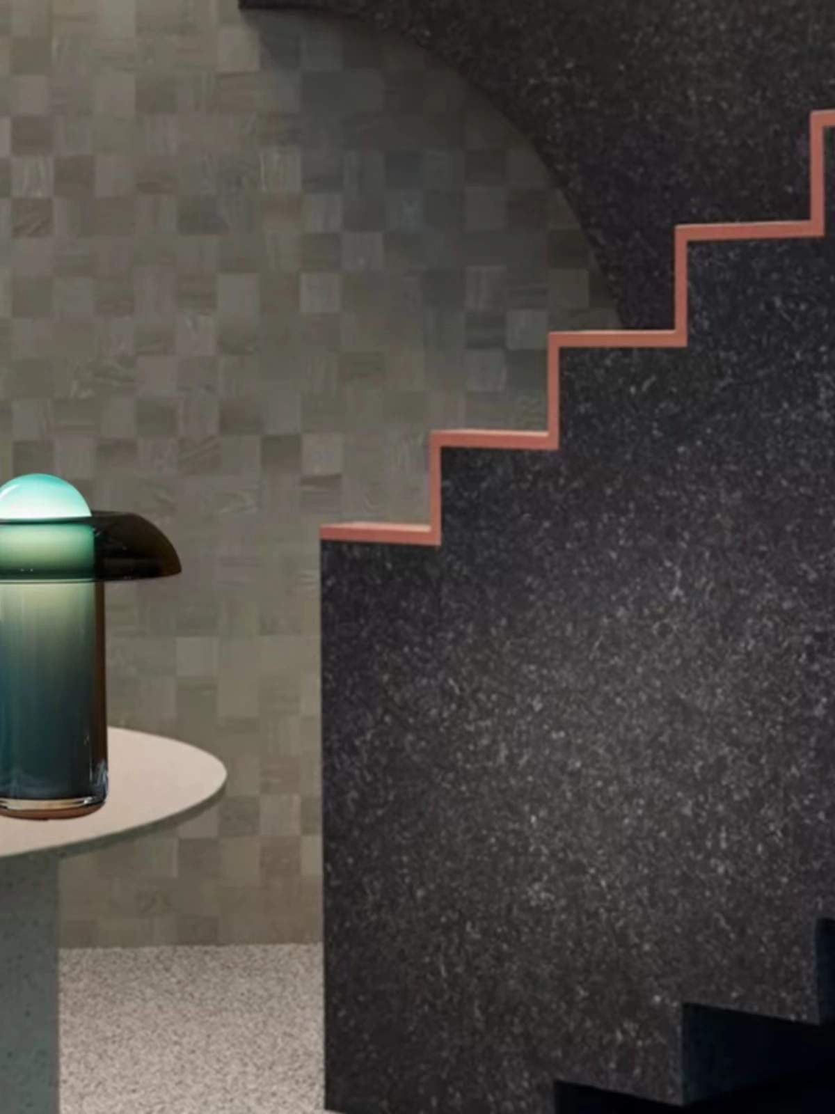 Nordic Emerald Glow Glass Bedside Lamp - Image 3