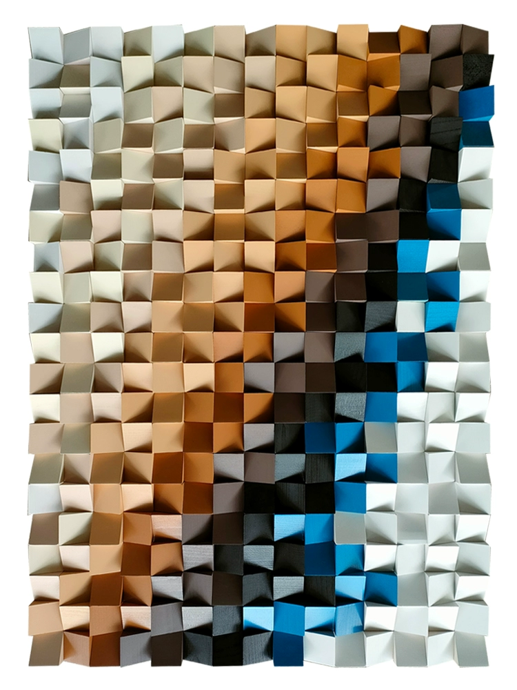 GradientCube 3D Wood Wall Art - Image 4